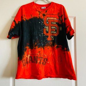 Vintage Majestic Cotton Tie Die San Francisco Giants Graphic Tshirt Size XL